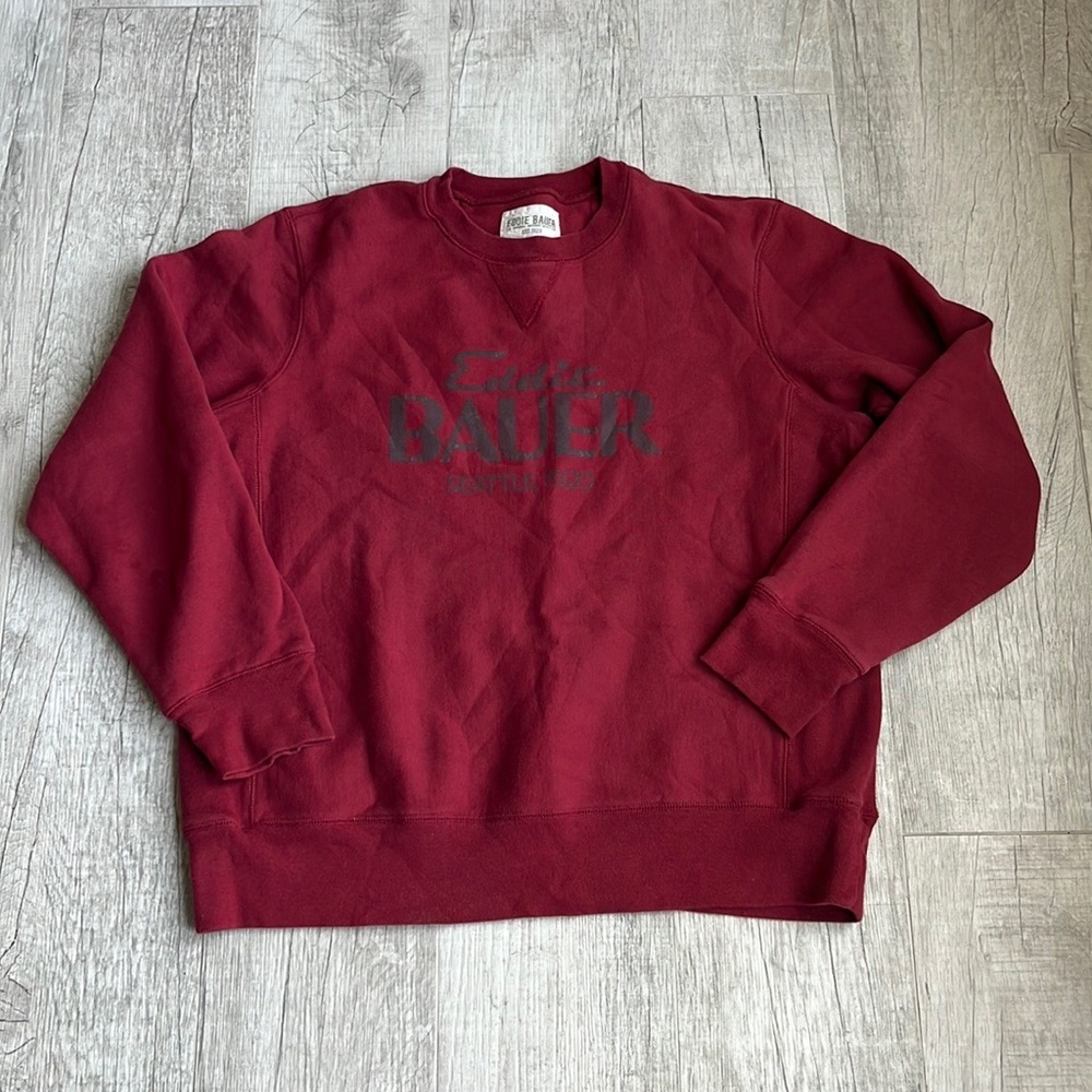 Eddie Bauer Crewneck Size:‎ XXL Color: Maroon - Picture 3 of 7